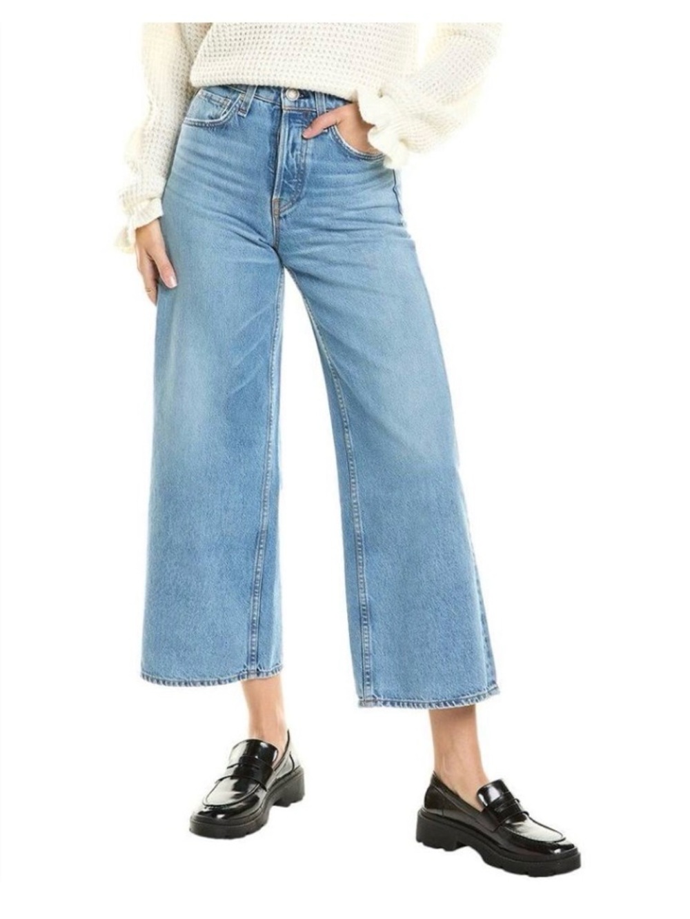 Rag & Bone Maya Hermosa High-Rise Ankle Wide Leg Jeans